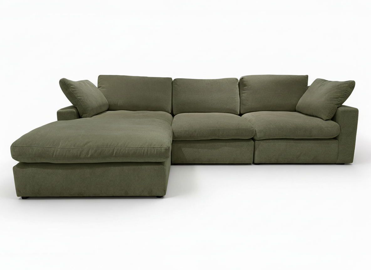 Volley Volley 3ja sæta tungusófi (Impala 108-Grænn) - Image 1