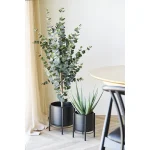 House Nordic – Blómapottur Stál 2 stk svart - Image 4