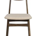 Rowico – Rodham borðstofustóll brún eik-beige áklæði