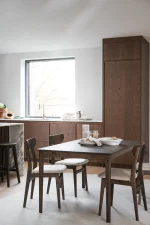 Rowico – Rodham borðstofustóll brún eik-beige áklæði - Image 7