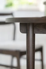 Rowico – Fairmont borð Ø120 beige/brún eik - Image 6