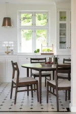 Rowico – Fairmont borð Ø120 beige/brún eik - Image 3