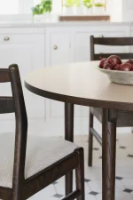 Rowico – Fairmont borð Ø120 beige/brún eik - Image 5